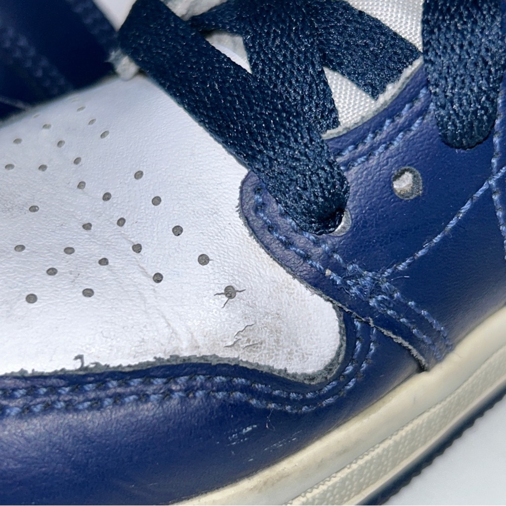 Nike Air Jordan 1 Retro High Kid Size 12C Blue White Athletic Shoes Sneakers - Picture 15 of 15